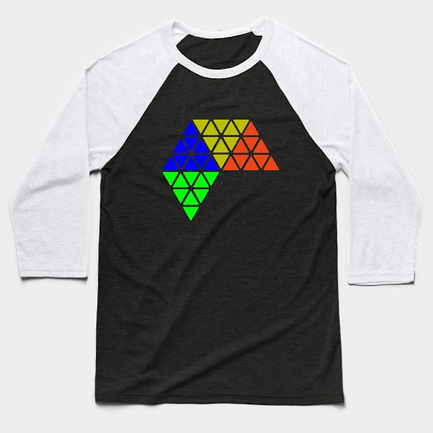 Pyramid Puzzle Baseball T-Shirt by GloopTrekker